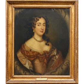 Adriaen Hanneman (attrib), oil portrait on canvas