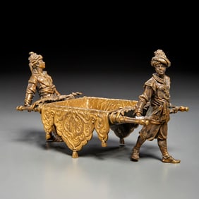 Continental Orientalist bronze vide poche