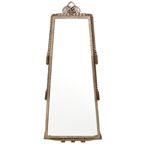 Paul Kiss wrought iron mirror, signed