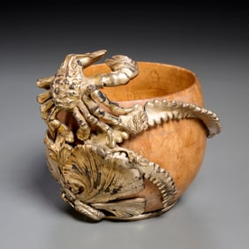 Faberge silver mounted beer mug