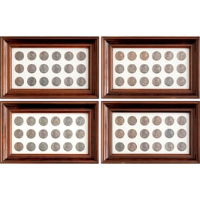 (72) Monarchs of France bronze medals, 19th c.