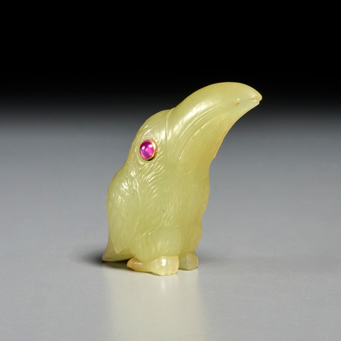 Russian hardstone hornbill figurine, ex Sotheby's (1 of 6)