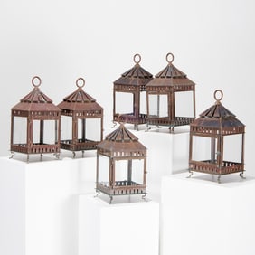 (6) Jose Morales large copper lanterns