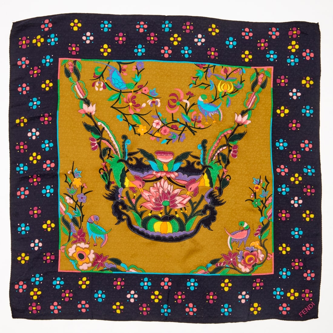 Fendi Roma silk scarf