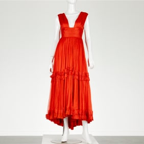 Maria Lucia Hohan Red Silk Georgette Gown