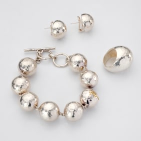 Group lot Ippolita hammered silver jewelry