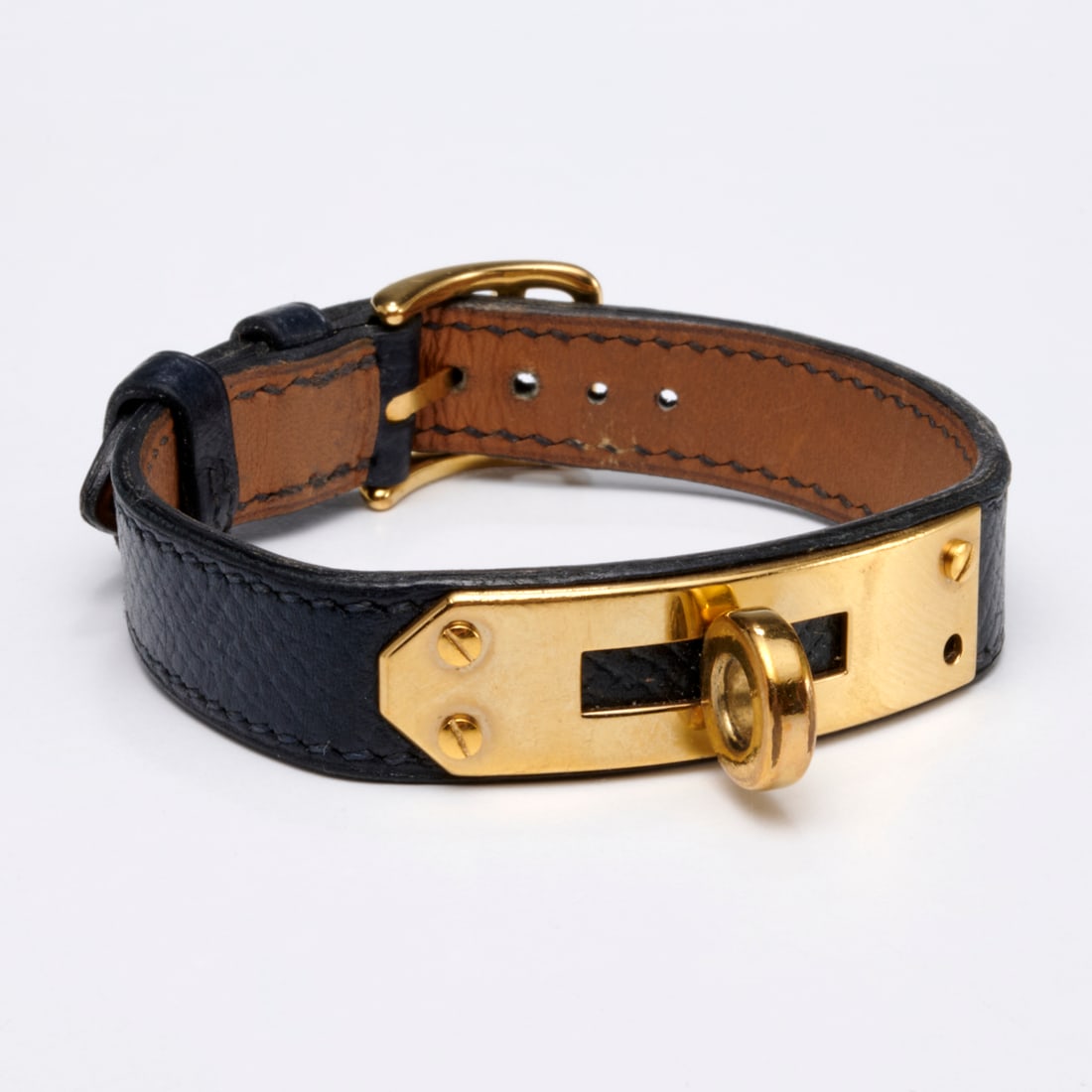 Hermes leather Kelly bracelet (1 of 6)