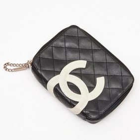 Chanel Quilted pouch with CC logo