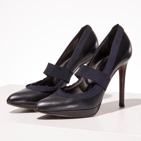 Lanvin Ink navy pumps
