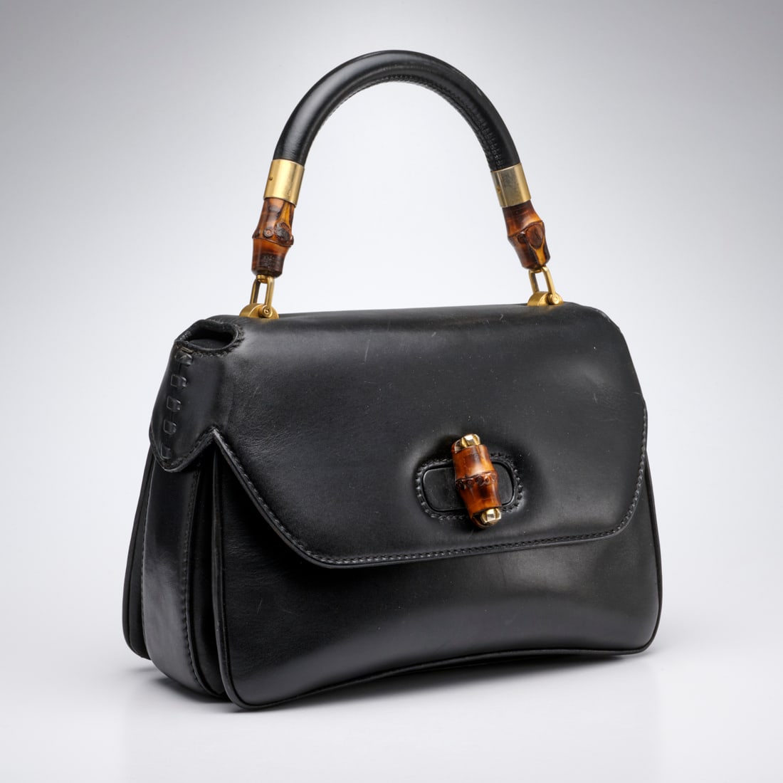 Rare Gucci Leather Bamboo top handle bag (1 of 10)