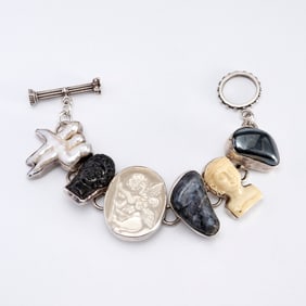 Rebecca Collins Sterling link bracelet