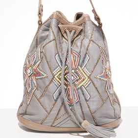 Buba London beaded bucket bag