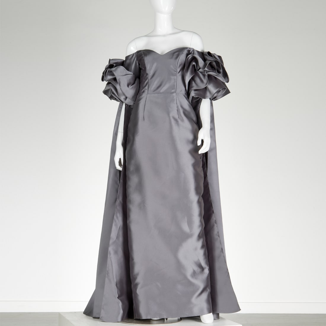 Mark Bumgarner gray silk ball gown (1 of 5)