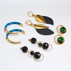 Group of Marni costume jewelry earrings-pierced
