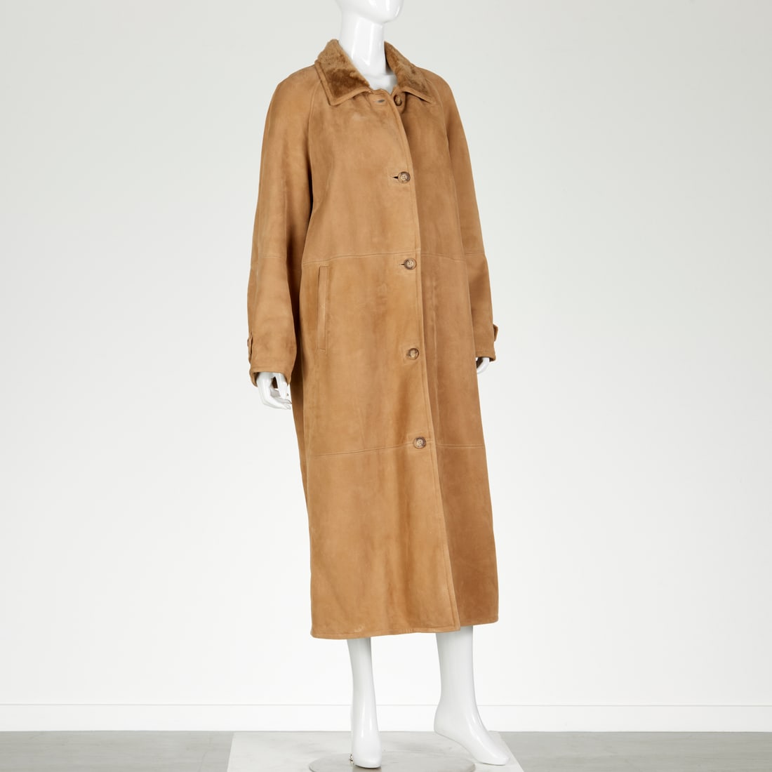 Marina Rinaldi full-length shearling coat (1 of 8)