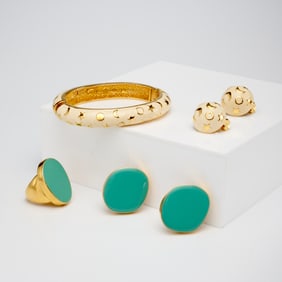 Kenneth Lane faux turquoise & enamel jewelry