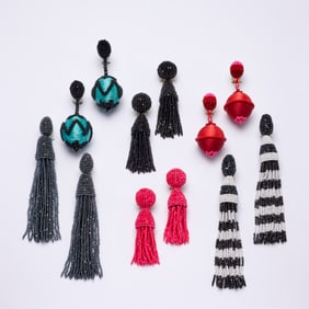 Group of Oscar de la Renta clip-on earrings