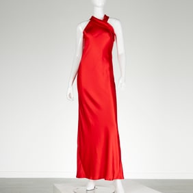 Galvan London Pandora Halter Column Gown