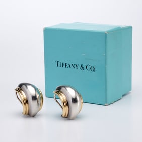 Tiffany & Co. sterling & 18k earrings