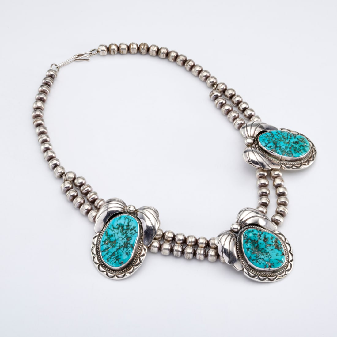 Sterling & turquoise lariat necklace (1 of 6)