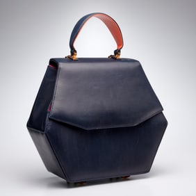 Sofia Fima Navy Single Handle Handbag