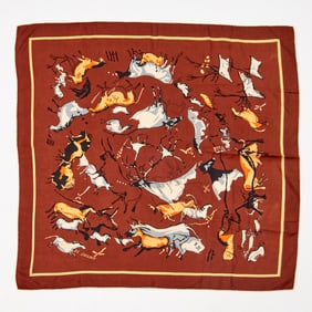 Hermes "Grotte di Lascaux" 90 cm scarf
