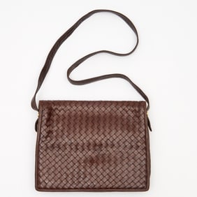 Bottega Veneta leather Intrecciato shoulder bag