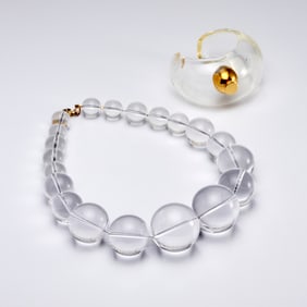 Alexis Bittar Lucite Necklace and Cuff Bracelet