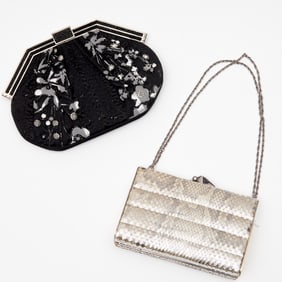Two embellished evening bags, incl. Leiber