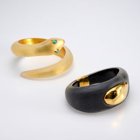 (2) Alexis Bittar Bangle lucite bracelets