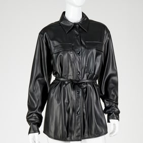 Proenza Schouler Vegan Leather belted jacket