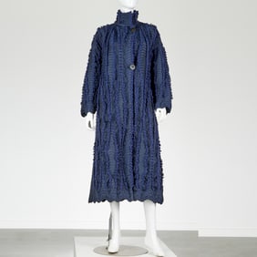 Issey Miyake Eagle coat in navy