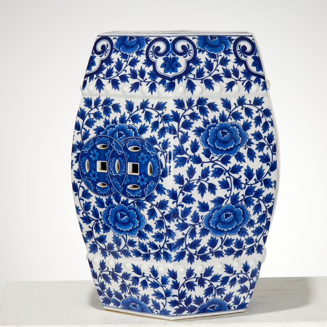 Chinese blue & white porcelain garden seat (1 of 4)