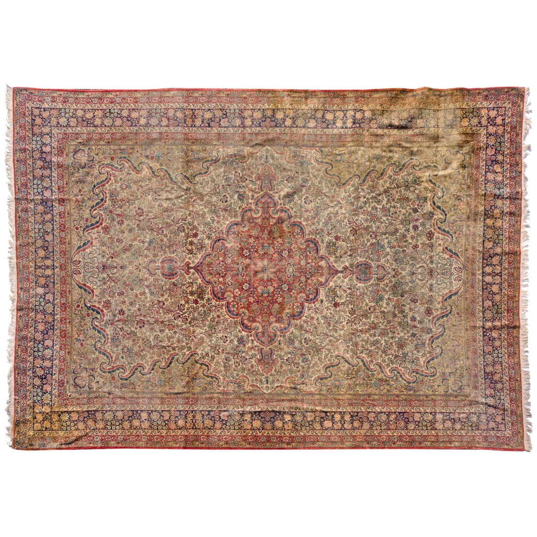 Antique room-size Kerman carpet (1 of 8)