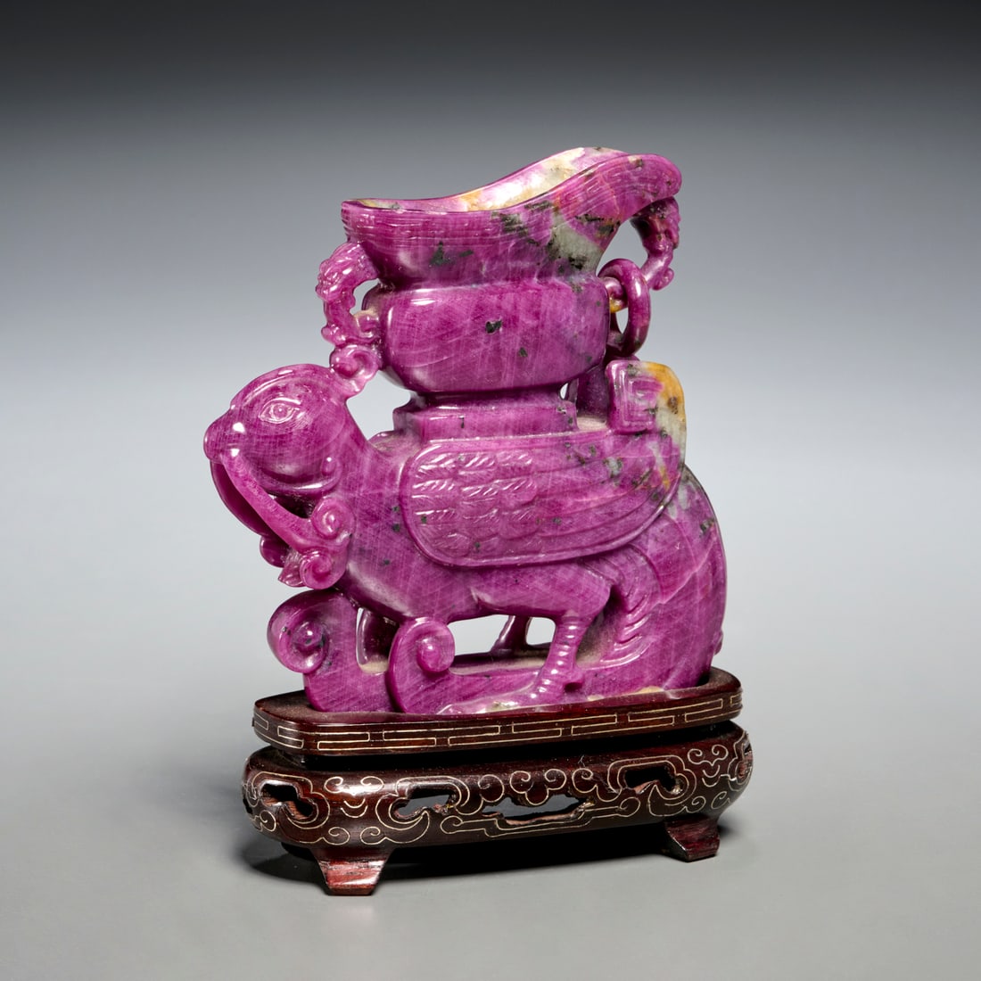 Chinese ruby zoisite carving of a bird (1 of 7)