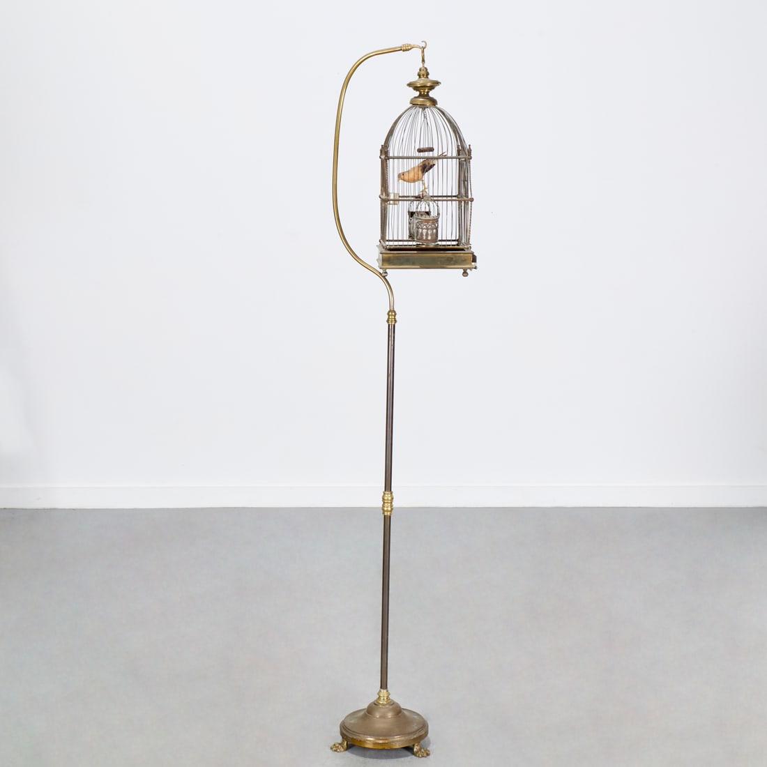 Vintage French style wirework birdcage on stand (1 of 6)