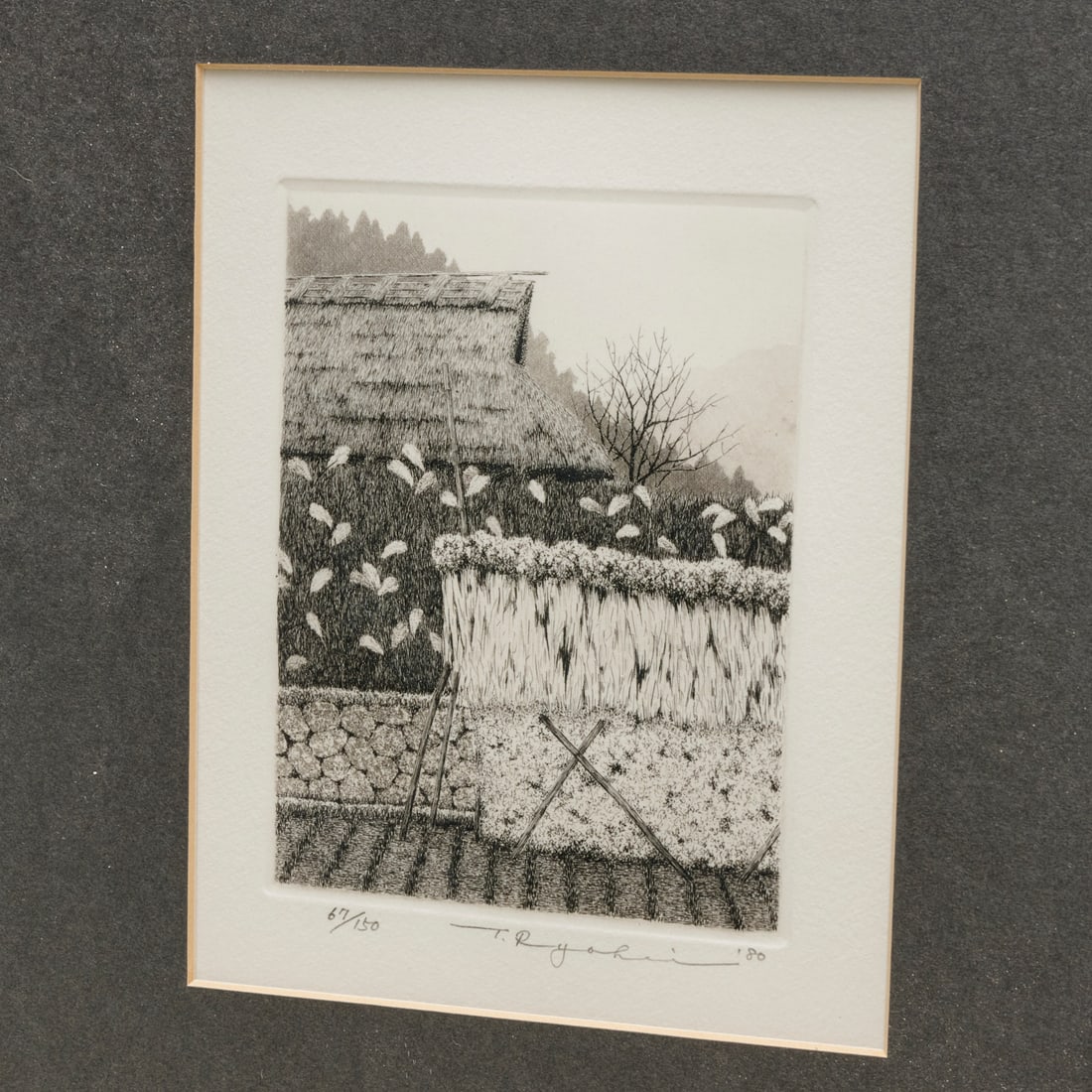 Tanaka Ryokei, (2) signed etchings - 2