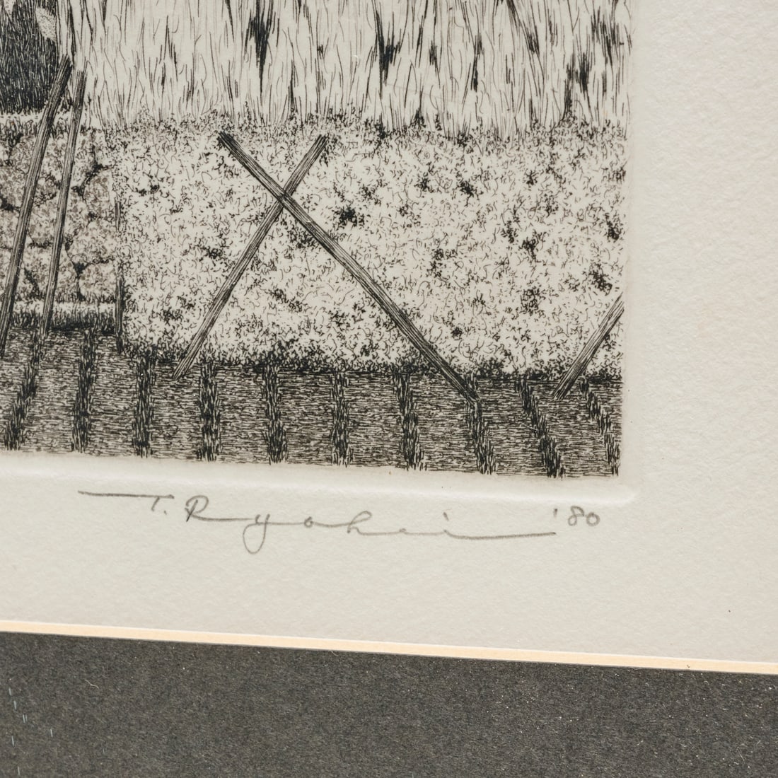 Tanaka Ryokei, (2) signed etchings - 5