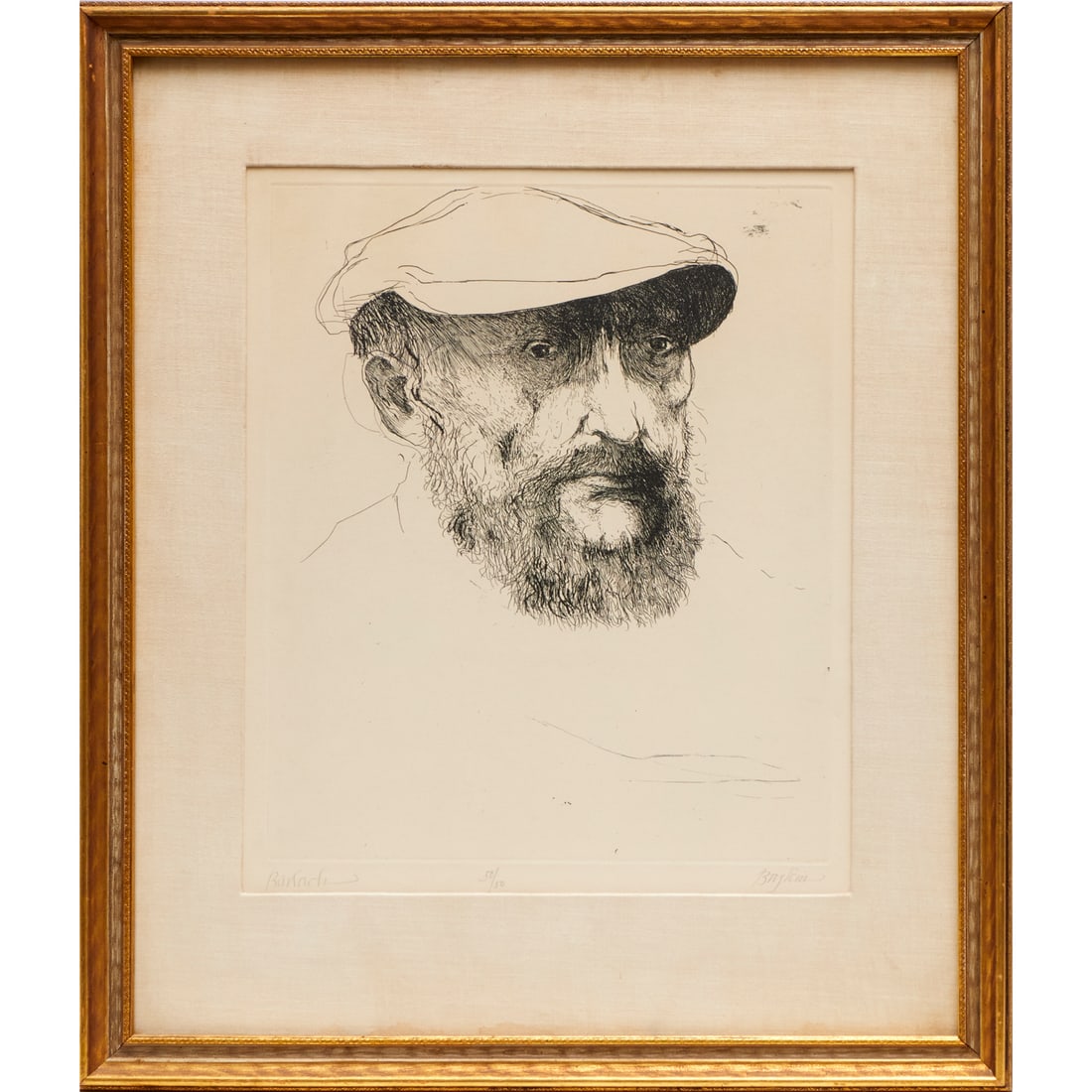 Leonard Baskin, etching, 1962 (1 of 5)