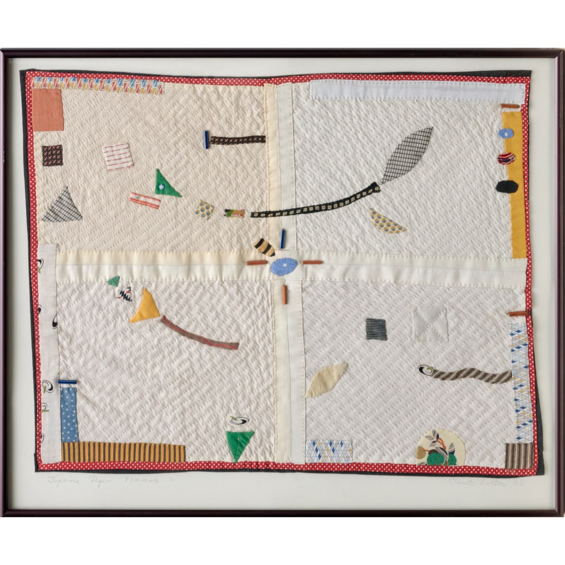 Janet Bolton, textile collage/quilt, 1985 (1 of 6)