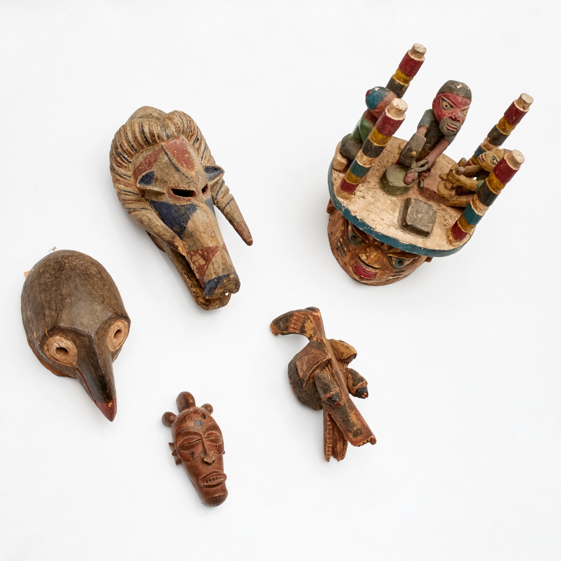 Group (5) West African tribal masks (1 of 10)