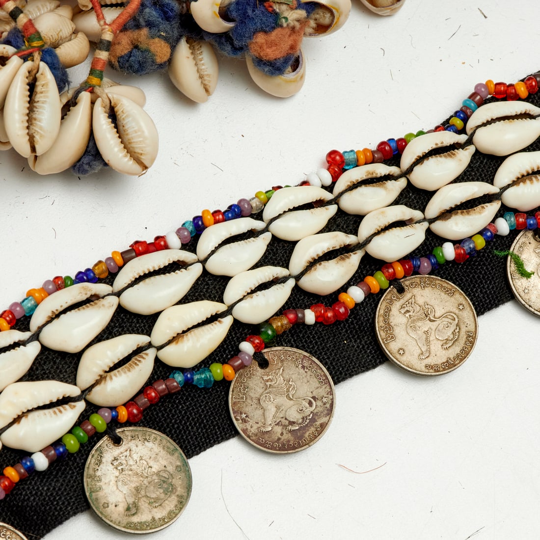 Group tribal beadwork & cowry shell objects - 4