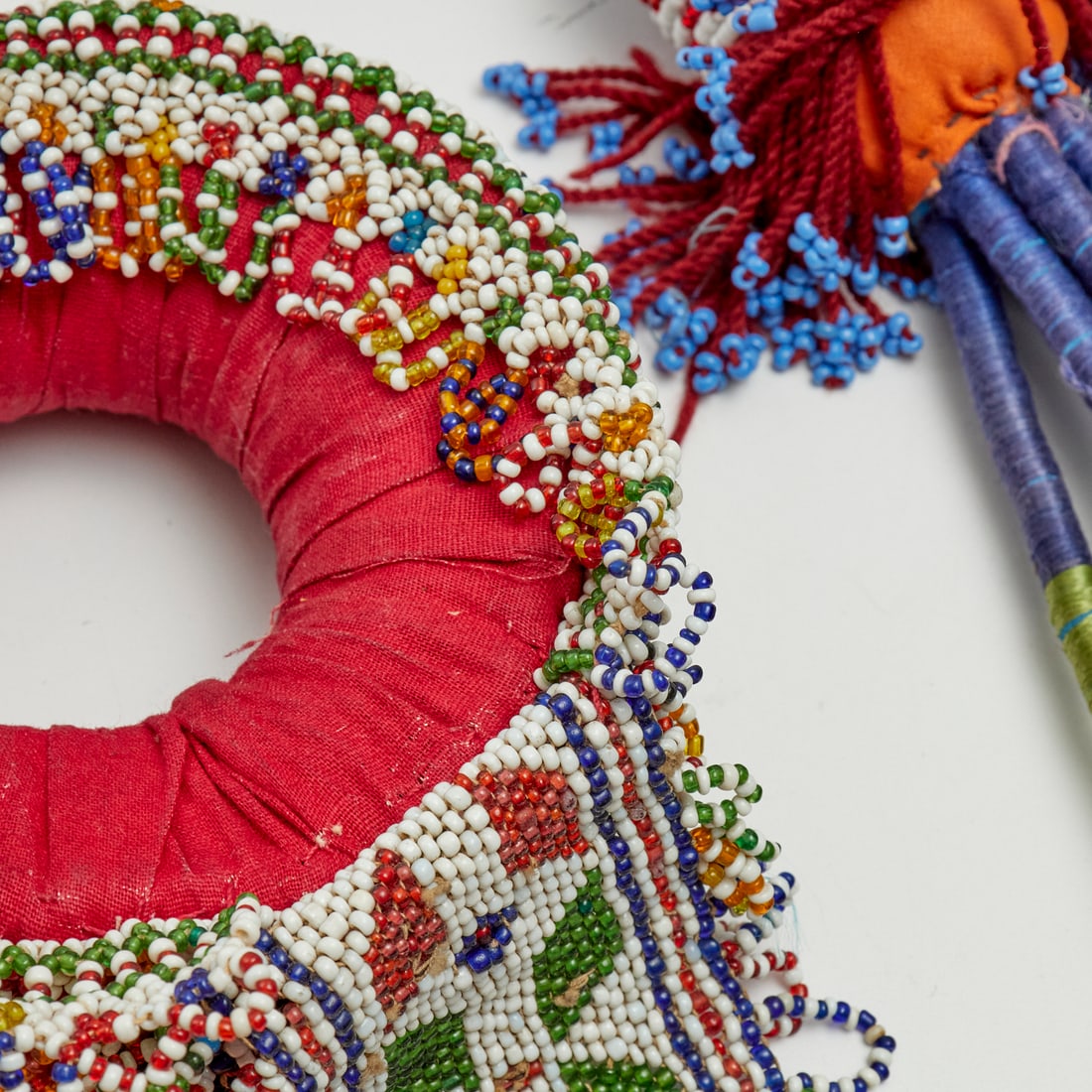 Group tribal beadwork & cowry shell objects - 5