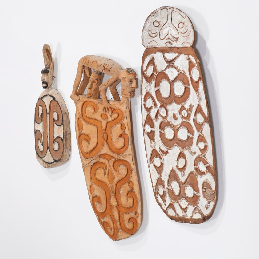 Asmat Peoples, (3) carved shields (1 of 6)