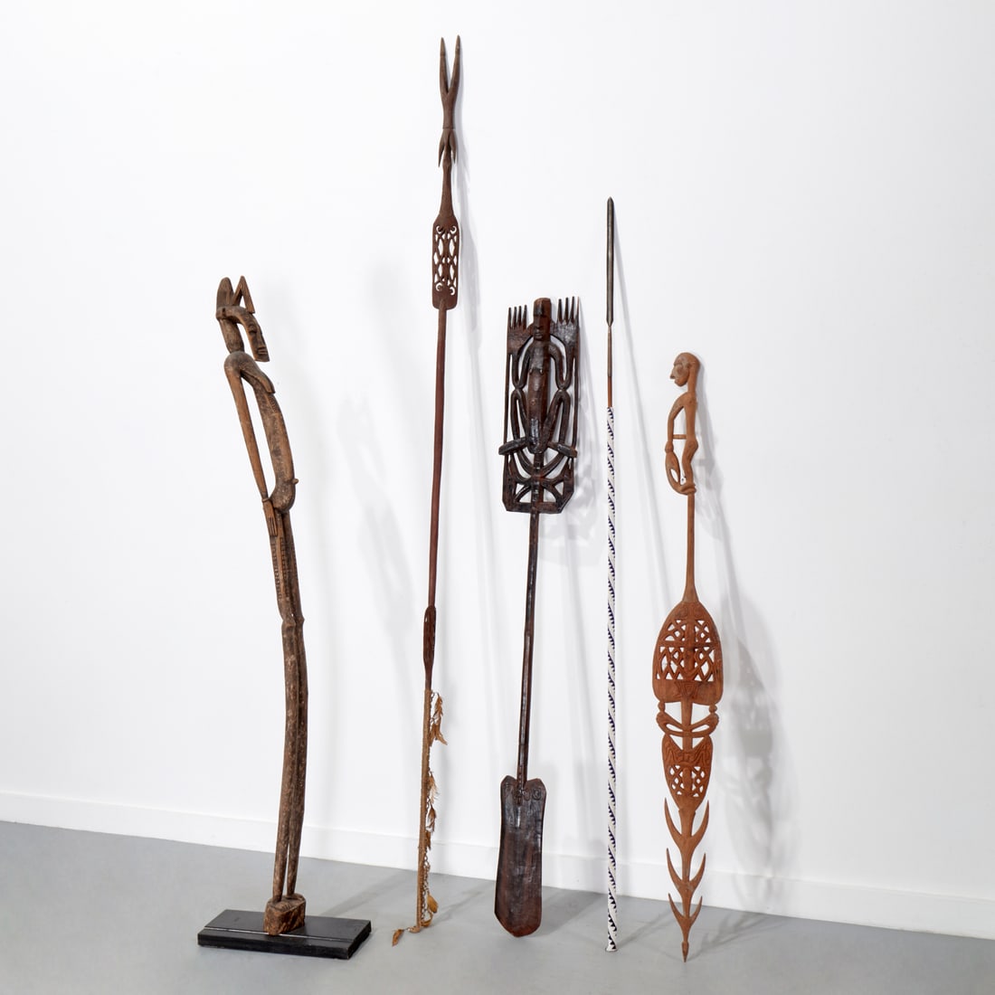 African and Oceanic tribal carved wood group (1 of 7)