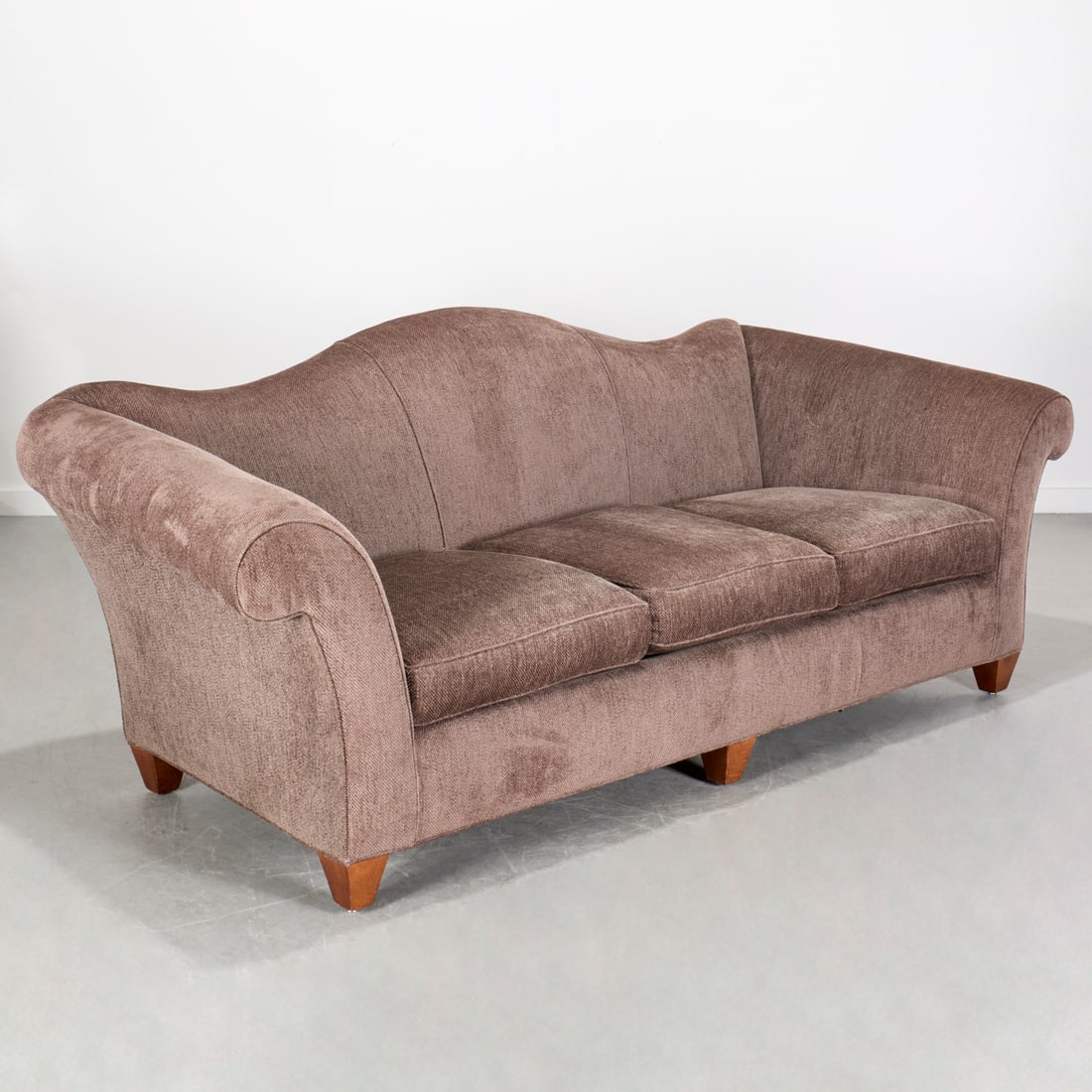 Custom upholstered camelback sofa (1 of 6)