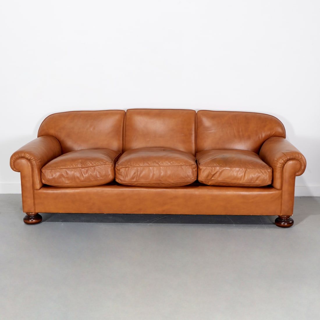 Ralph Lauren style leather sofa (1 of 7)