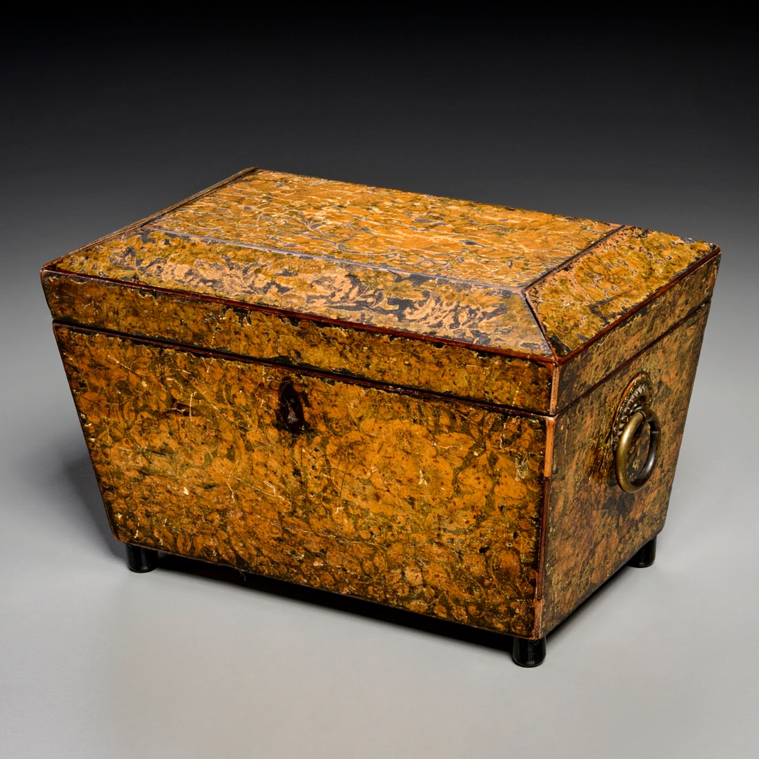 Regency penwork tea caddy (1 of 7)