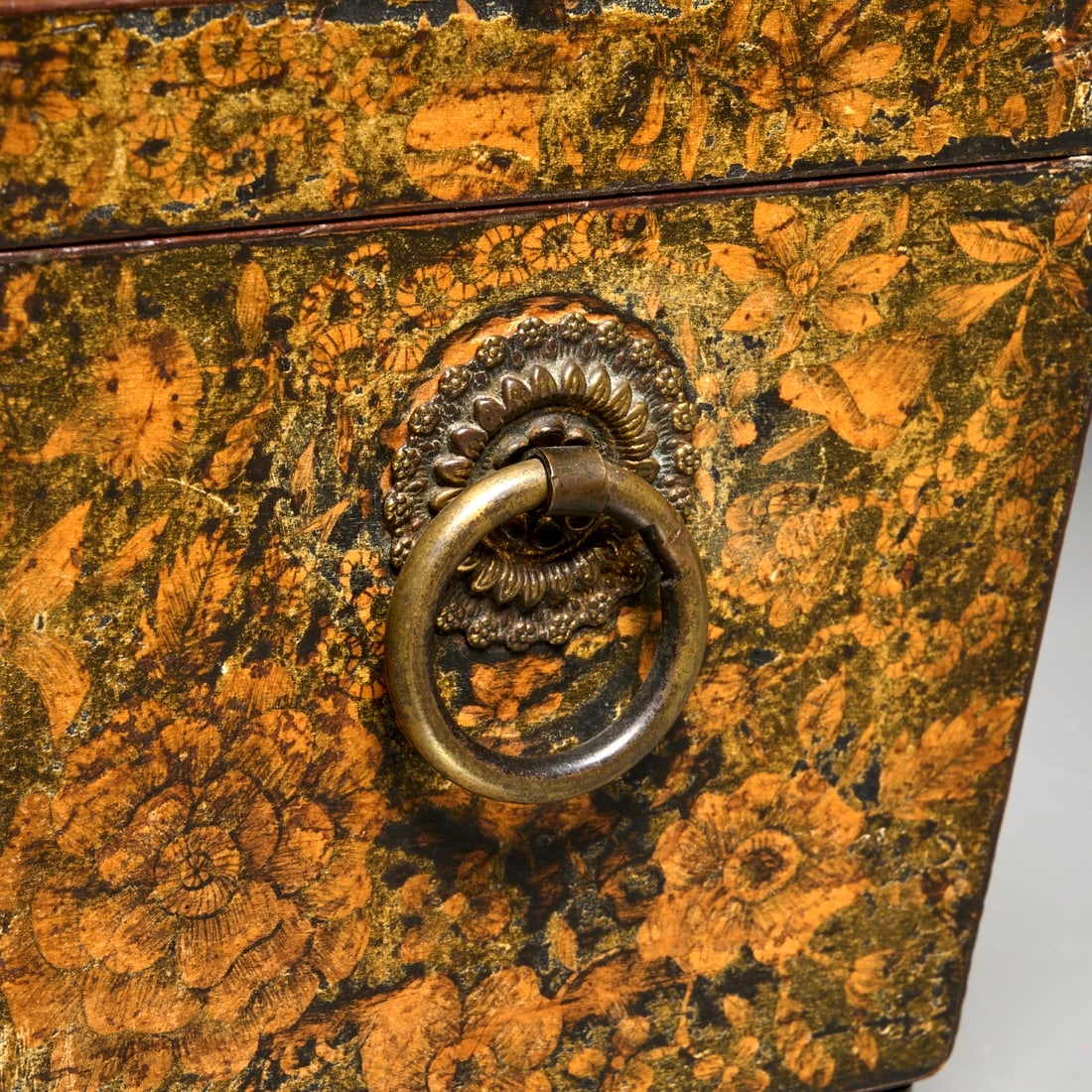 Regency penwork tea caddy - 2