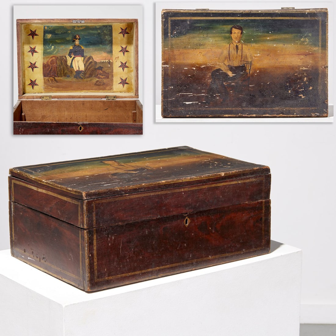 American Folk Art painted box (1 of 10)